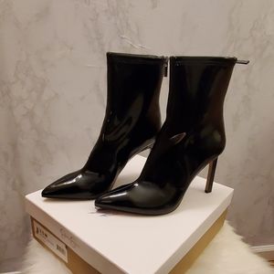 Jessica Simpson Patent Leather Pointed Toe Booties